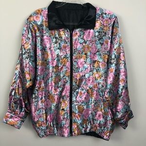 Reversible Floral/Black Jacket